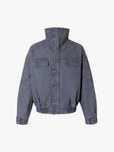 Vintage Washed Distressed Deconstructed High Collar Jacket