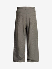 Belted Houndstooth Blazer Pants