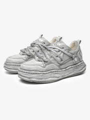 Deconstructed Distressed Chunky Street Sneakers