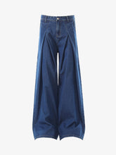 Retro Pleated Denim Baggy Jeans