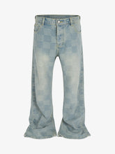Checkerboard Distressed Jeans