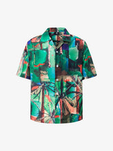 Beach Vacation Oil Painting Print Short-sleeved Shirt