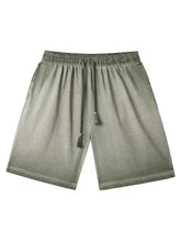 Distressed Washed Drawstring Shorts