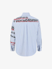 Street Lettering Vintage Striped Shirt