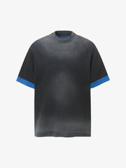 Vintage Distressed Washed Gradient Short-Sleeved T-Shirt