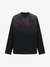 Retro Ink Splatter Design Long-Sleeved T-Shirt
