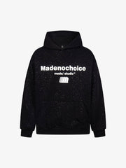 Simple Letter Print Sparking Loose Hoodie