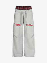 Retro Double Waist Loose Wide-Leg Pants
