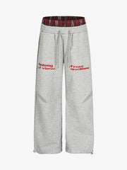 Retro Double Waist Loose Wide-Leg Pants