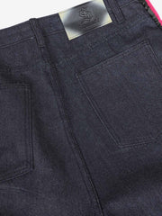 Retro High Street Color-Block Baggy Jeans