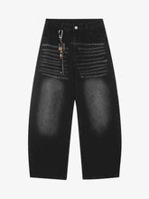 Vintage Embroidered Cross Washed Scimitar Jeans