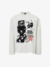Hip-Hop Dark Punk Graphic Long-Sleeved T-Shirt