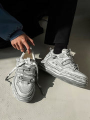 Deconstructed Distressed Chunky Street Sneakers