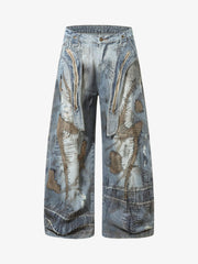 RO Style Washed Barrel Jeans