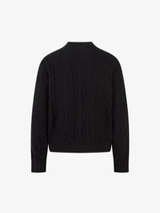Vintage Diamond Knit Half Placket Sweater