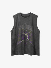 Printed Crew Neck Casual Vest