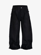 Waxed Baggy Side Whisker Jeans