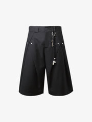 Vintage Deconstructed Pleated Shorts
