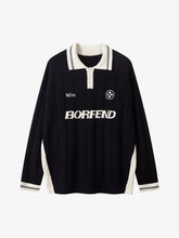 Retro College Polo Collar Knit Sweater