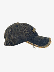 Street Washed Distressed Letter Embroidered Baseball Cap