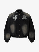 Gradient Bleached Technical Baseball Jacket