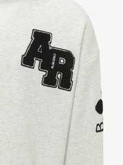 Street Letter Patch Embroidered Heather Hoodie