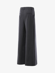 Retro Asymmetric Waist Loose Wide-Leg Trousers