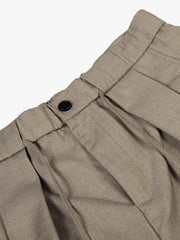 Pleated Drawstring Scimitar Track Pants