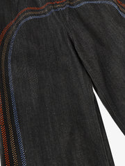 Streetwear Rainbow Rhinestone Stripe Embellished Jeans
