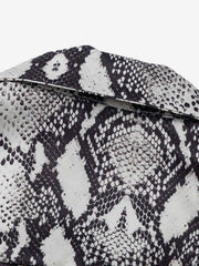 Street Snake Print Short-Sleeved Floral Shirt