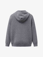 Vintage Patch Embroidered Hooded Sweater