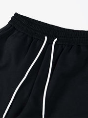 Street Patterned Striped Barrel Casual Pants
