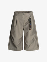 Deconstructed Pleated Pendant Casual Jorts