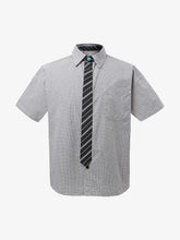 Tie Contrast Stitching Casual Plaid Shirt