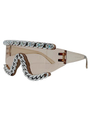 Chain-Embellished Sunglasses