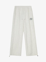 Appliquéd Number Drawstring Casual Pants