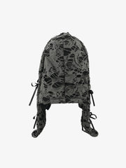 Punk Gothic Lace-Up Bow Earflap Trapper Hat
