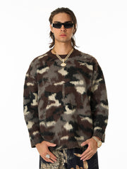 Street Camouflage Crew Neck Sweater