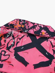 Graffiti Print Short-Sleeved Shirt