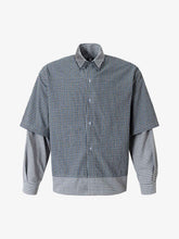Double-layered Plaid Deconstructed Shirt