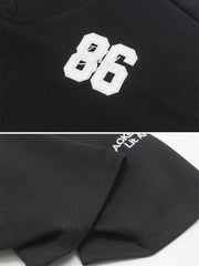 86 Embroidery V-Neck Sweatshirt