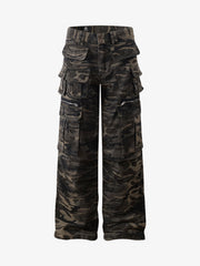 Functional Camouflage Multi-Pocket Work Pants