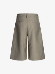 Deconstructed Pleated Pendant Casual Jorts