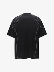 Distressed Digital Print Short-Sleeved T-Shirt