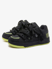 Street Contrast Color Zebra-Print Chunky Sneakers