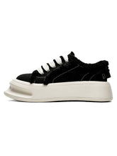 Fuzzy Trim Chunk Shoes Streetwear