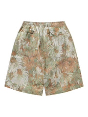 High Street Jacquard Embroidery Shorts Tropical Summer Style