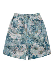 High Street Jacquard Embroidery Shorts Tropical Summer Style