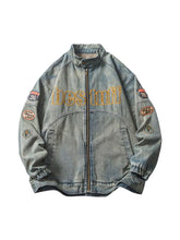 Hip Hop Embroidered Denim Jacket