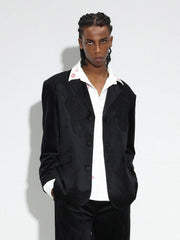 Lace Map Logo Velvet Suit Streetwear